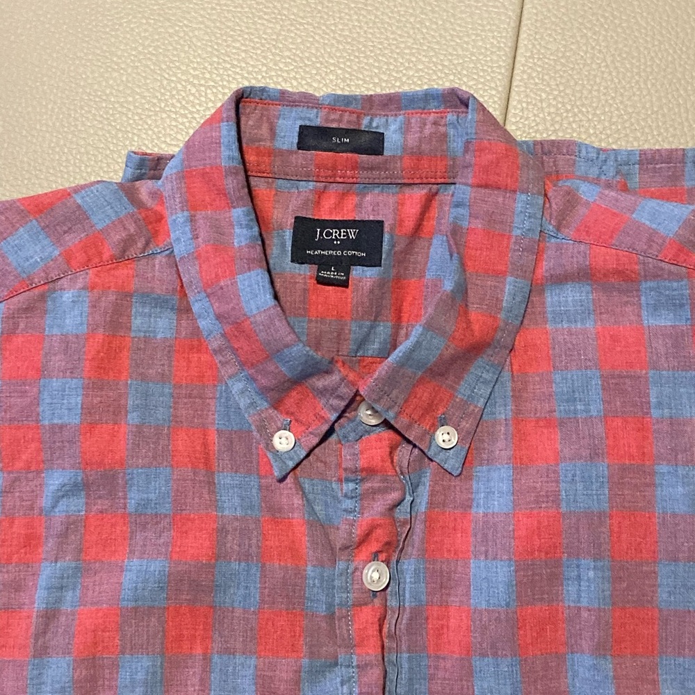 J. Crew Large slim fit gingham shirt